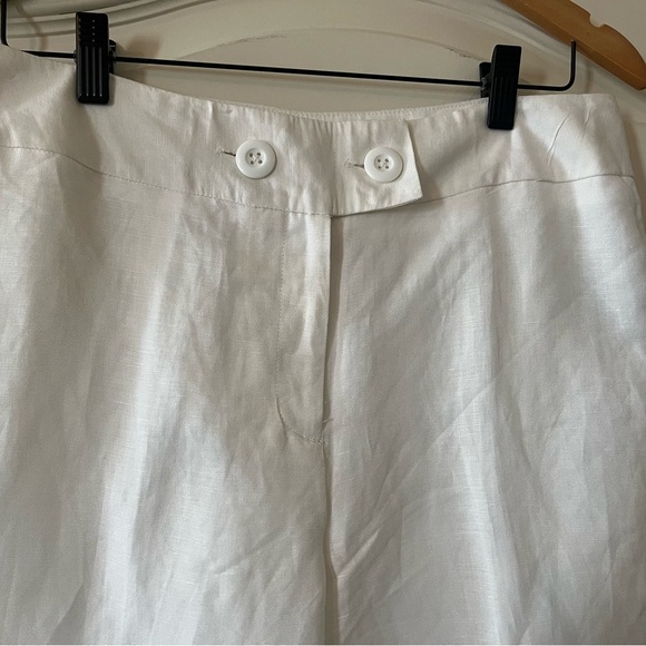 NEW! East 5th Rich White Linen Rayon Lined Trouser Pant Women’s size 8 - Picture 3 of 14